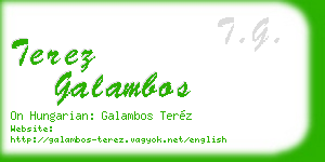 terez galambos business card